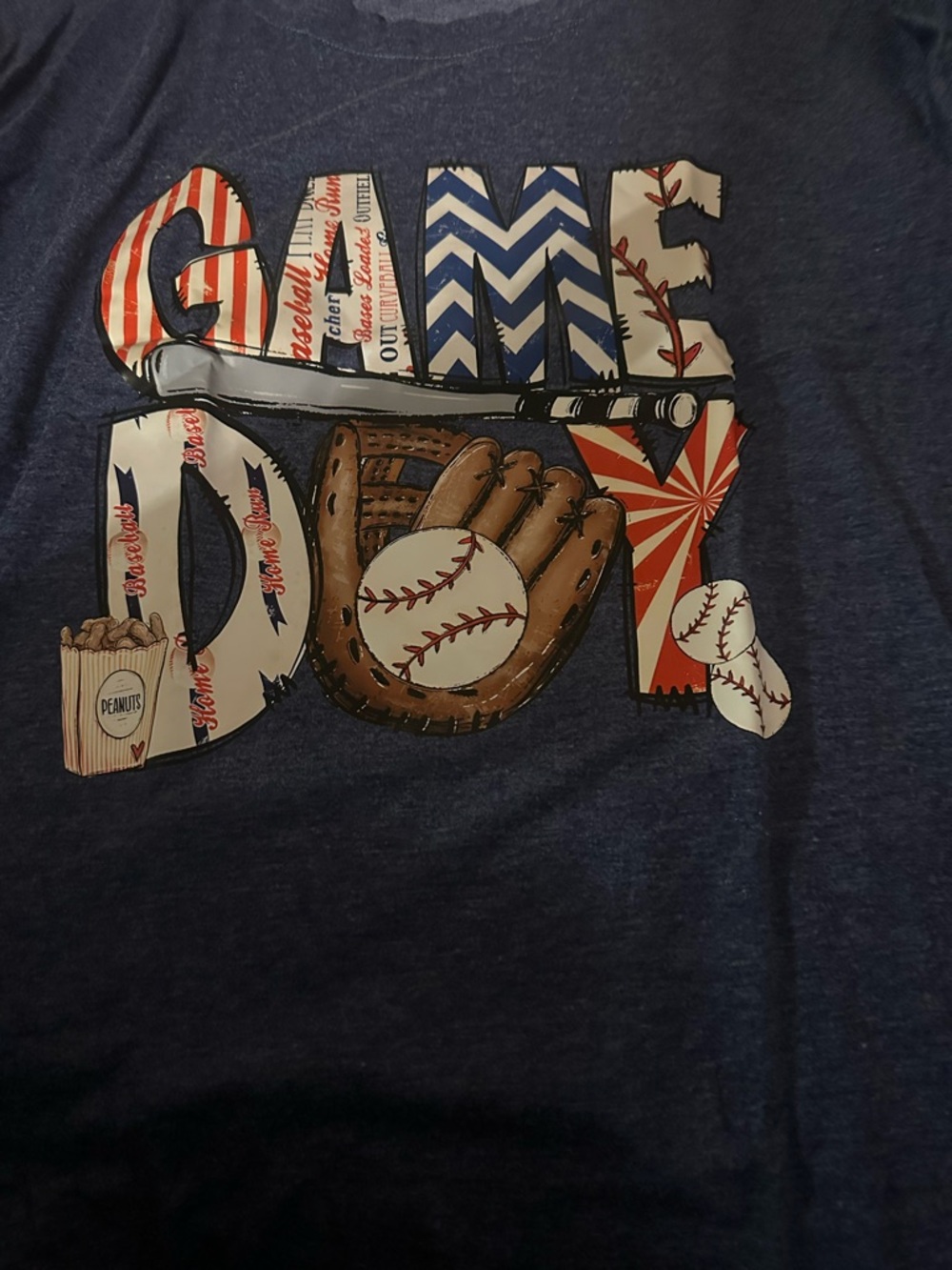 Baseball Graphic T-Shirt - Navy